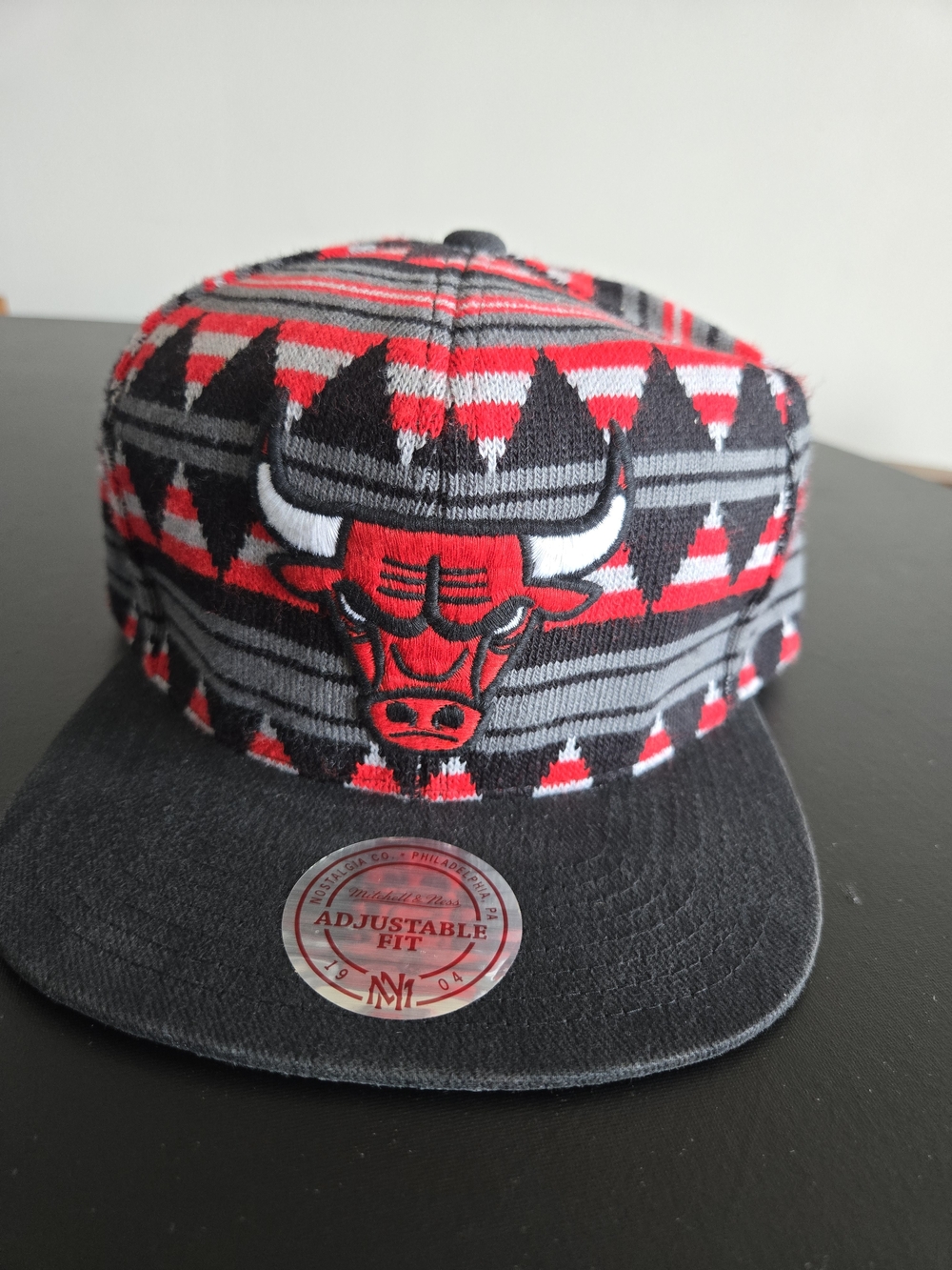 ​Mitchell & Ness Chicago Bulls Native Stripe Knit Snapback Hat
